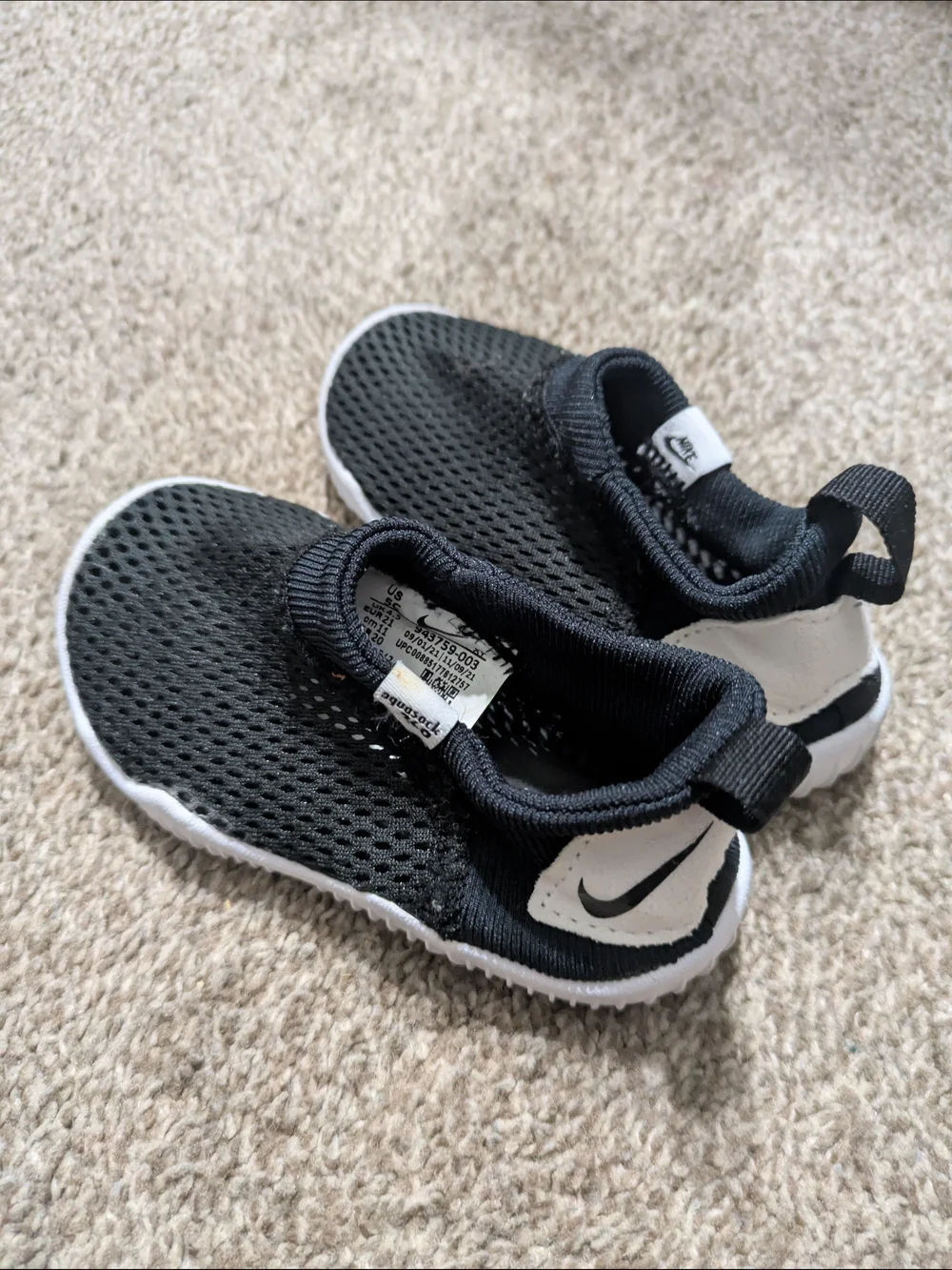 Nike Kids Black Mesh Slip-On Water Shoe